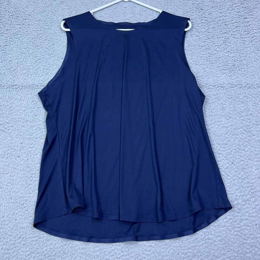 Ministry of Supply Shirt Womens XXL Navy Blue Tank Top Sleeveless Recycled Poly